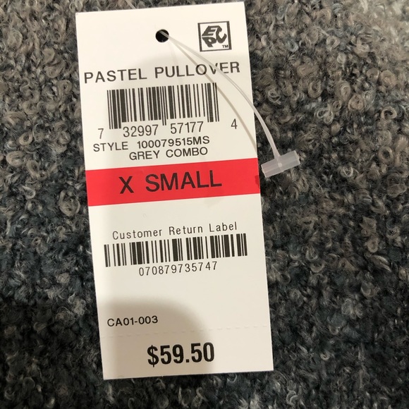 Style & Co. Ombré Boucle Sweater Grey Combo XS - Picture 6 of 6